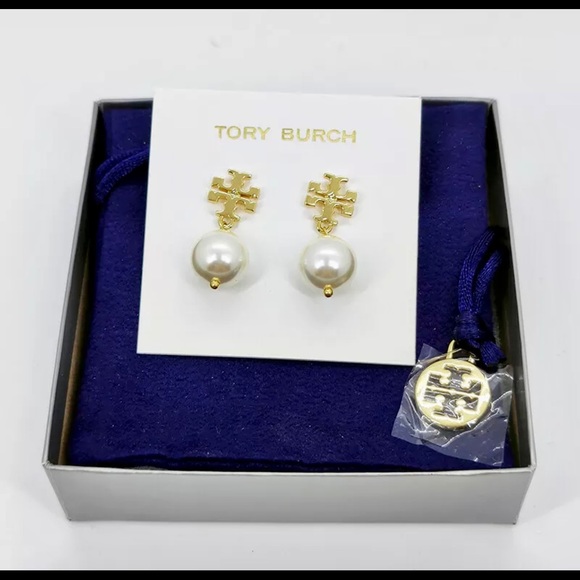 Tory Burch Kira Pearl Drop Earrings - Picture 2 of 5